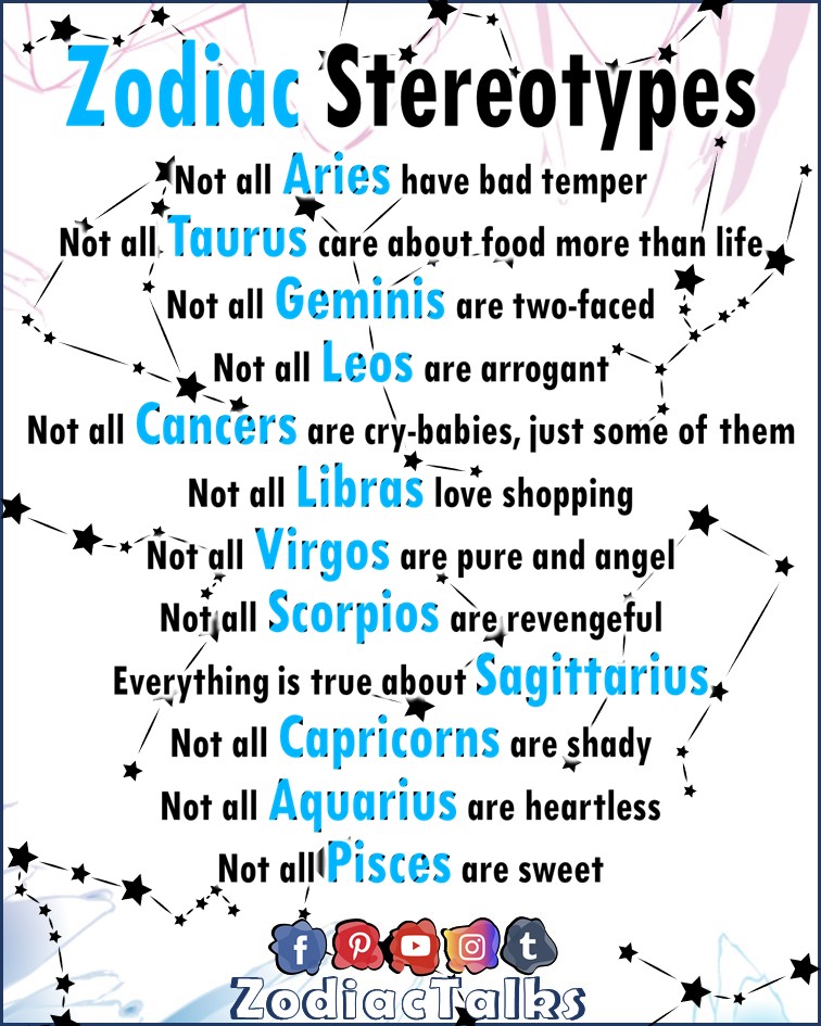 Zodiac Signs and stereotypes – ZODIAC TALKS