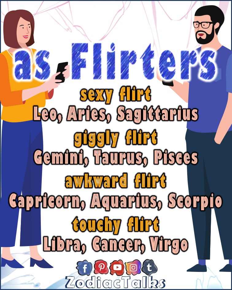 Zodiac Signs as flirters.